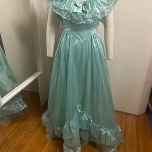 Vintage gown with ruffles